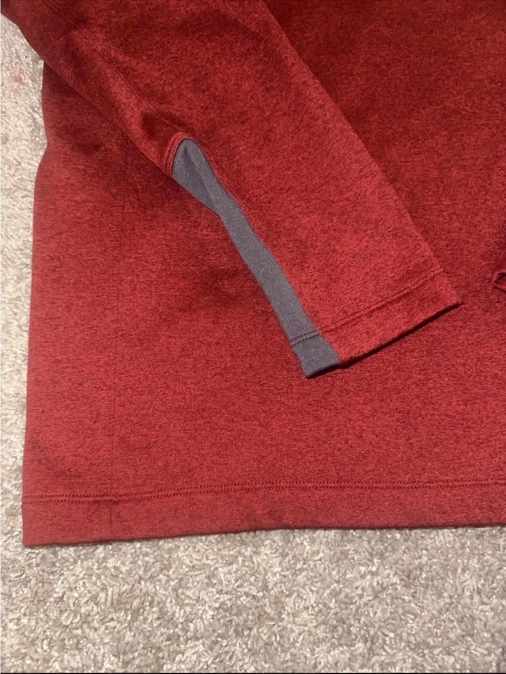 The North Face Men’s Medium Sweater Fleece 1/4 Zip Pullover Red Hiking Outdoor